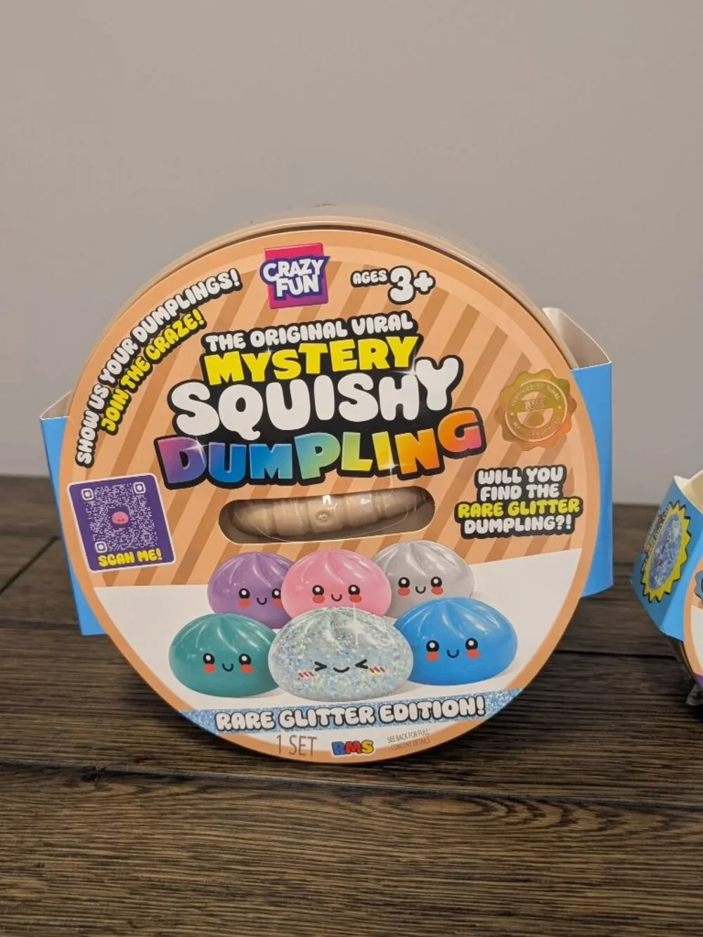RMS Mystery Squishy Dumpling BIG 7” Rare Glitter Edition Sealed